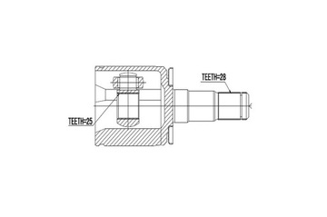 фото thumb №2, Шарнир внутренний mitsubishi l300 l400 4wd 86-07