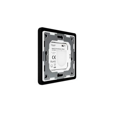 Настенная кнопка Heatit Z-Push 2x черная Z-wave