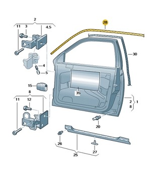 фото thumb №1, Прокладка двері зовнішня ліва перед skoda octavia i 1u9810957a combi