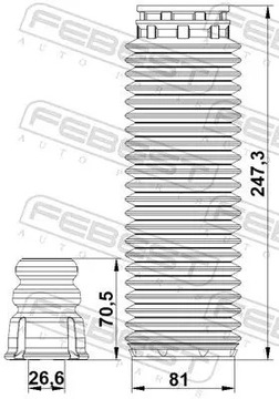 фото thumb №3, Защита амортизатора перед hyshb-tuc18f-kit febest