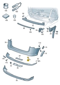 фото thumb №2, Заглушка ушка фаркоп бампера vw caddy