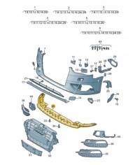 Audi оригинальный номер защита pod бампер a3 2013-2016. седан оригинал 8v5807233 Недорого, фото thumb
