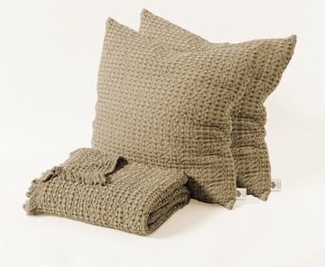 Покрывало хлопковое, плед 260х300 VitalHome Beige M34276