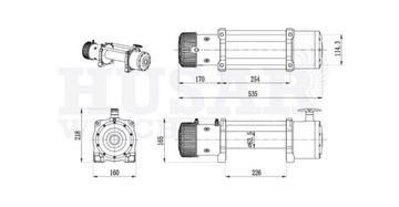 Wyciągarka elektryczna linowa Quad ATV 4536 kg