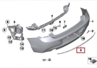Молдинг zdetzaka задній czarna bmw f20 f21 sport line 7273796 7273797 oryg new Оригінал, фото thumb