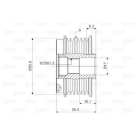 Сцепление генератора seat cordoba 06-09 valeo Недорого, фото thumb