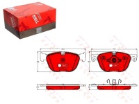 Купить Тормозные колодки тормозной. bmw x5 e70 07-13 перед, фото thumb