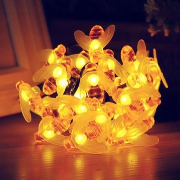 СОЛНЕЧНАЯ Пчелка Гирлянда 20LED струна САД