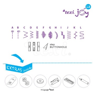 Детская швейная машина TEXI JOY 13 PURPLE фиолетового цвета