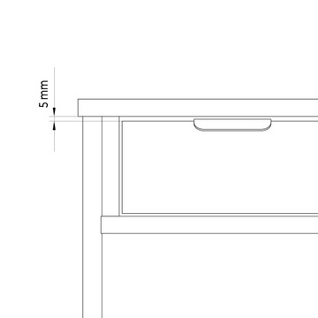 Uchwyt meblowy klasyczny czarny mat 8 x 4,2 x 2 cm