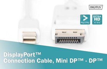 Mini DisplayPort — кабель DisplayPort 4K, 60 Гц, 2 м
