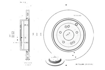фото thumb №1, Brembo диски тормозные 2szt hyundai genesis купе