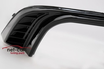 фото thumb №12, Диффузор спойлер накладка audi a5 b9 f5 16-19 чёрный блеск бампер s line