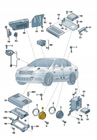 фото thumb №3, Новый динамик низкочастотный skoda оригинальный номер 5e0035411j