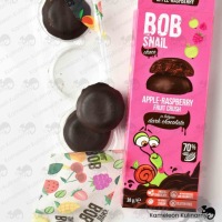 BOBSNAIL ФРУКТОВЫЙ ЗАКУСКА БЕЗ САХАРА «ЯБЛОКО-МАЛИНА» В ШОКОЛАДЕ 30 г × 5