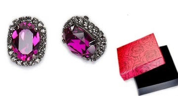 РОЗОВО-СЕРЫЕ ЗАЖИМЫ JABLONEX С КРИСТАЛЛАМИ SWAROVSKI
