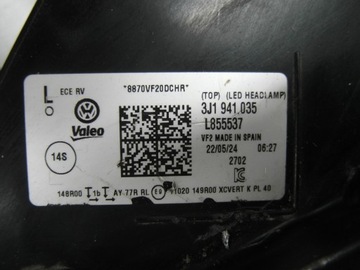 фото thumb №11, Vw passat b9 полный led идеальная лампа передняя левая 3j1941035 nr72