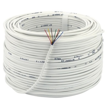 PRZEWÓD KABEL DOMOFON ALARM BITPROTECT YTDY 8 8x0,5 BITNER 100M MIEDŹ DRUT