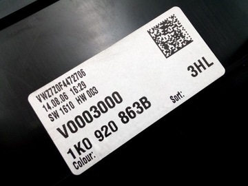 фото thumb №7, Vw jetta спидометр приборы спидометр 1k0920863b