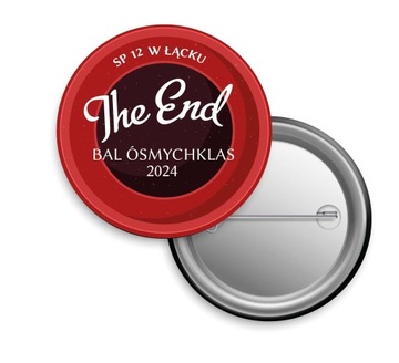 BUTTON personalizowany BAL ÓSMOKLASISTY PRZYPINKA 2024