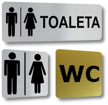 Таблички WC и TOILET, самоклеящиеся, большой выбор.