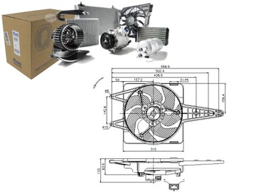 фото thumb №1, Вентилятор радиатор з корпус fiat marea 1.6/1.