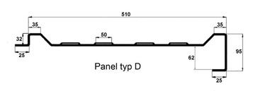 ПАНЕЛЬ СТАЙЛЬНОЙ ТИП D 510MM ПЛАТФОРМА ЕВАКУАТОР НАЕЗД