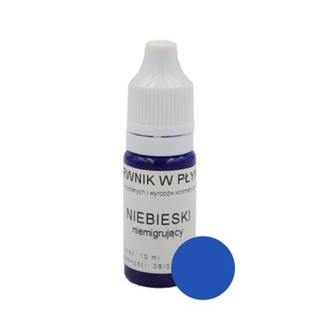 Barwnik Niemigrujący W Płynie Do Mydła Bazy Glicerynowej Niebieski 10ml
