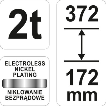 ГИДРАВЛИЧЕСКИЙ ПОДЪЕМНИК YATO 2T 172-372 мм