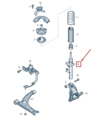 фото thumb №1, Audi q3 8u передняя часть gas shock абсорбер 5n0413031ag