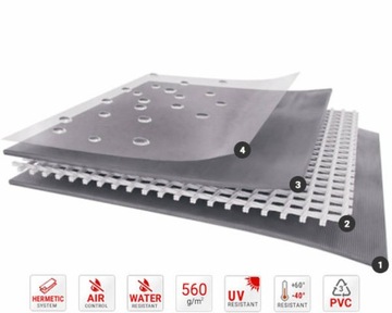 Прочная стальная палатка для хранения DAS 560 WP 8x12 м [3 м]