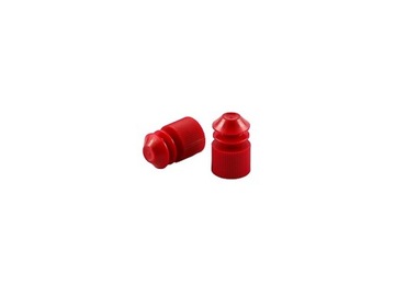 Korek PE karbowany do probówek 16 mm czerwony 250 szt.