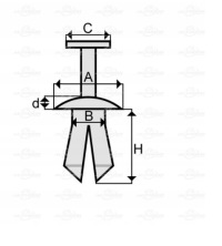 фото thumb №3, Кліпси штифт розпірний do двері багажника обшивки