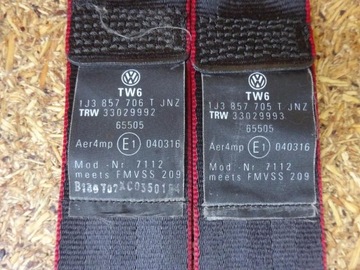 фото thumb №7, Golf iv gti 3d 25th anniversary ремни безопасности комплект красный pas