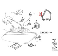 фото thumb №8, Bmw 3 e90 защита фара света ближний 63117182395 7182395оригинальная