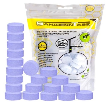 Sanidenn Tabs 96 szt tabletek + 4 tabletki Gratis Bakterie do oczyszczalni