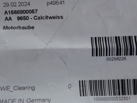 фото thumb №12, Mercedes gla x156 156 lifting капот кришка двигуна білий 650