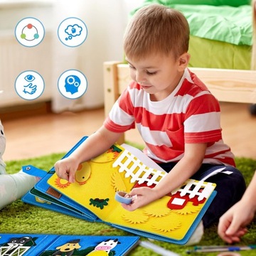 КНИГА из Войлока 3D ЗАНЯТИЯ РАЗВИВАЮЩАЯ ИГРУШКА ДЛЯ ДЕТЕЙ ДОСКА ДЛЯ ЗАНЯТИЙ