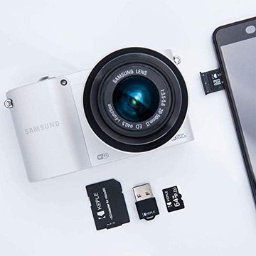 Карта памяти Micro SD 64 ГБ, 90 МБ/с с адаптером для телефона с камерой