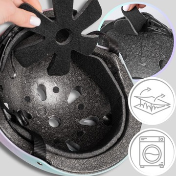 KASK ROWEROWY OCHRONNY DZIECIĘCY REGULOWANY ROLKI HULAJNOGĘ DLA DZIECI S