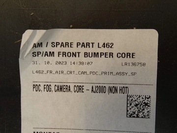 фото thumb №16, Новий оригінальний бампер переднє камера discovery v 5 l462 2017-20 lr136758