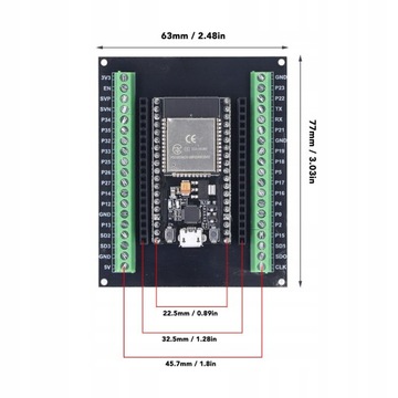Для платы разработки ESP32, совместимой с платой