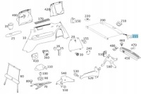 Ползунок шторка багажника mercedes ml gl w164 правый Оригинал, фото thumb