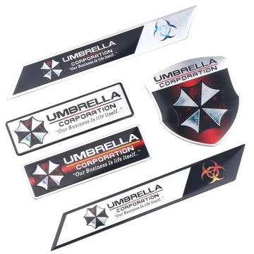 3D алюминиевая автомобильная наклейка с логотипом Umbrella Corporation Багажник
