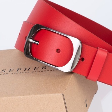 Ремень SEPHER Classic кожаный 4см J. RED |105