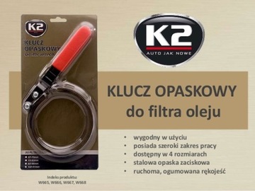 K2 Klucz do filtrów opaskowy 102-111mm W668