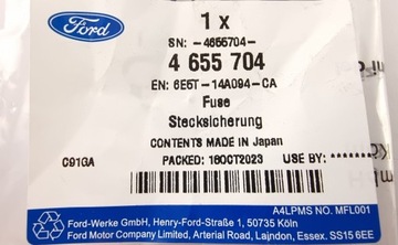фото thumb №12, Предохранитель 58v 40amp ford b-max fiesta transit 4655704 _ 6e5t-14a094-ca