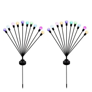 2 шаровых садовых светильника Firefly Swing 10LED на солнечных батареях