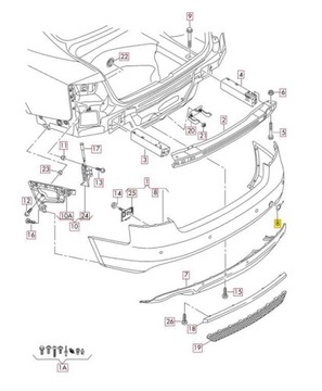 фото thumb №6, Vag hak буксировочный зад audi a5 s5 2008 2011 оригинальный 8t0807441gru
