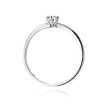 Pierścionek W-231 0,10ct brylanty białe złoto 585